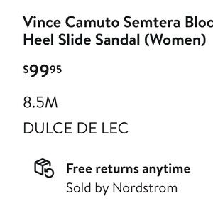 Vince Camuto Cream Block Heel Sandals